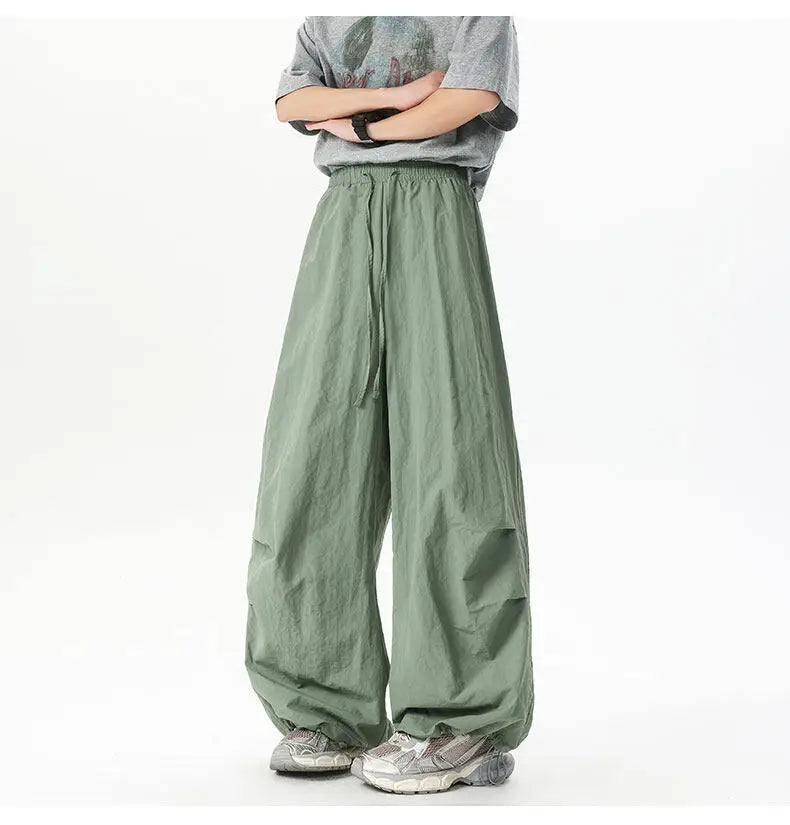 Unisex Pants Wide Leg Athletic Lounge Pants Spring Summer Lightweight Stretch Waist Casual Sportswear Joggers Loose Thin Comfort voguable