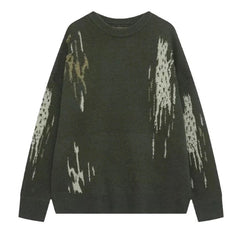 Japanese Trendy Men's Sweaters Light Luxury Knitted Color Clashing O Neck Long Sleeve Pullover Casual High Street Knitwear M-3XL voguable