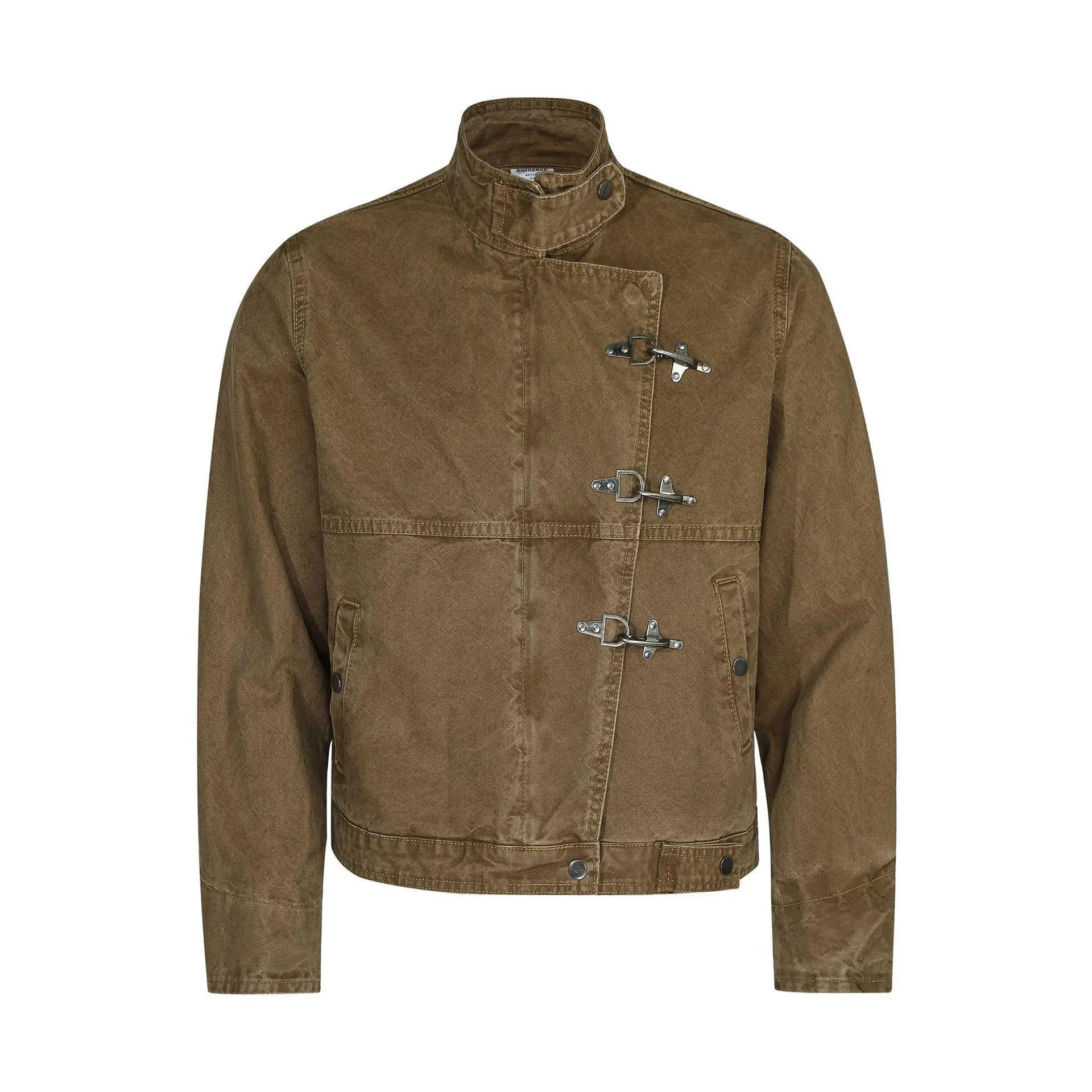 Men's Spring Autumn Deconstructed Splicing Design Jacket 2025 New Retro Workwear Short Men's Trendy High-end Jacket Aesthetic voguable