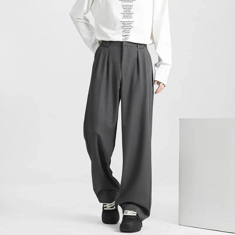 Men's Light Luxury Naples Slim-fit Suit Pants Casual Japanese Retro Premium Quality Elegant Popular Leisure Trousers 2026 Spring voguable