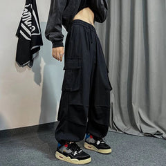 Voguable  Black Cargo Pants for Men Oversize Cargo Trousers Male Green Loose Casual Japanese Streetwear Hip Hop Pocket Big Size voguable