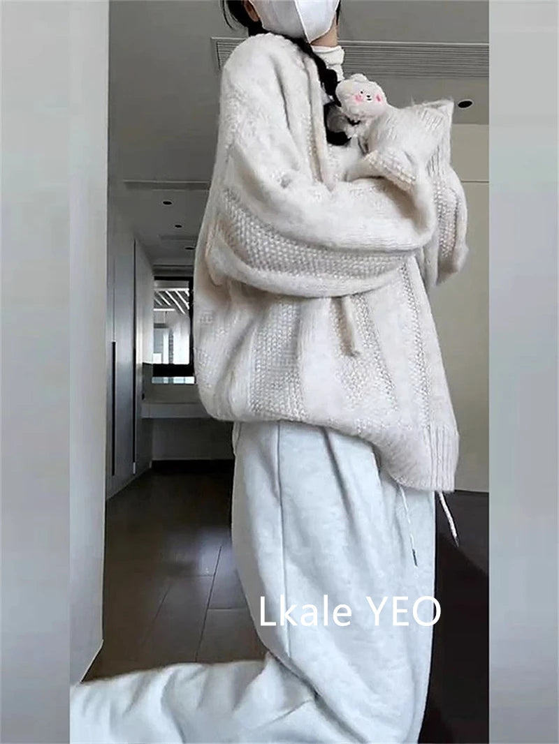 Women's Knitting Pullover Sweater Autumn/Winter Temperament Femme Bottoming Tops Fashion Thickening Loose Ladies Jumper voguable