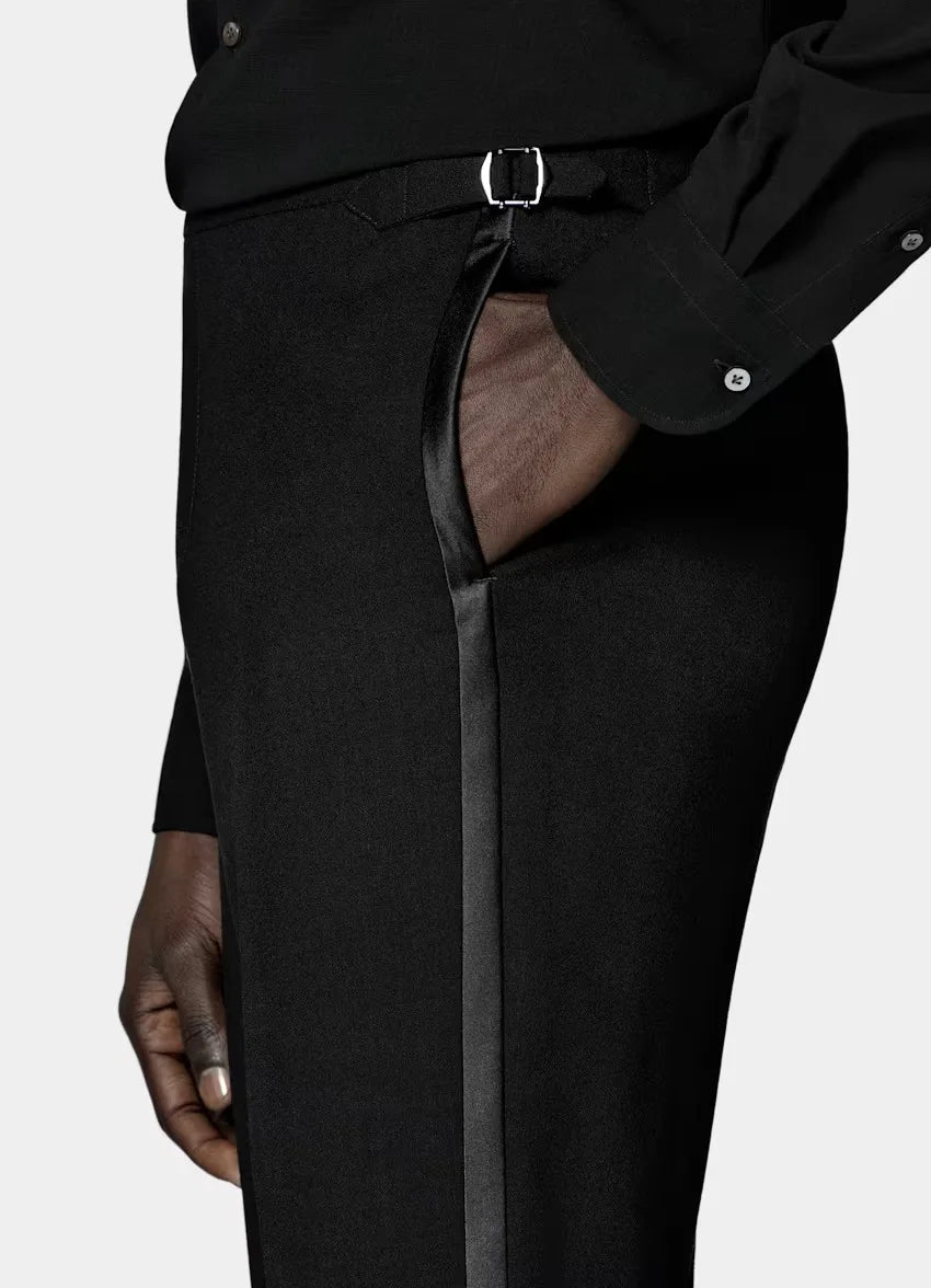 Voguable  Men Suits Double Breasted Spliced Collar Tailor-Made 2 Pieces Blazer Pants Formal Prom Wedding Groom Customized voguable