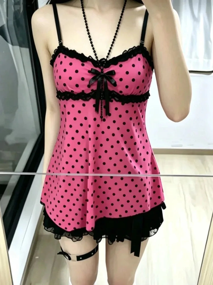 Voguable  2000s American Vintage Sexy Leopard Camis Y2k Harajuku Slim Lace Patchwork Tanks Summer Streetwear Beach Party Sleeveless Tops voguable
