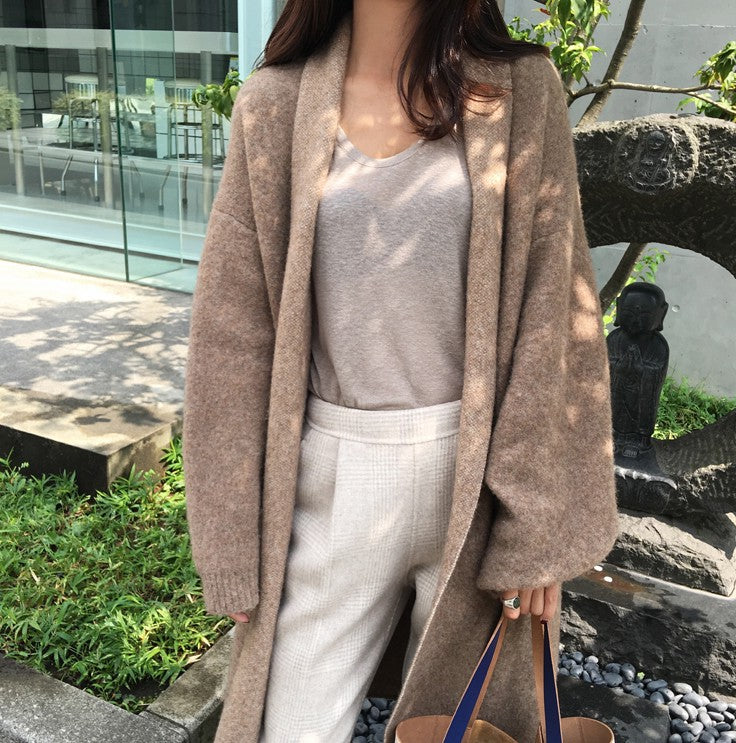 Winter Thick Long Cardigan Knitted Sweater Women Long Sleeve Female Jumper Cardigan Casual Streetwear Open Stitch Sweater voguable
