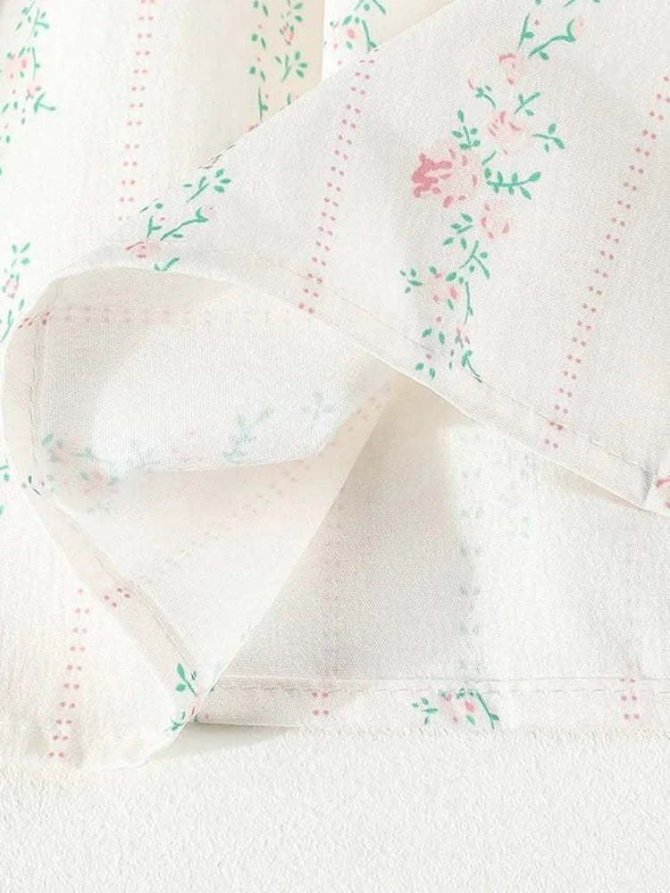 Floral Vintage Sweet Tanks Women Elegant Slim Flying Sleeve Casual Tanks Tops French Retro Square Collar Female Summer Tops voguable