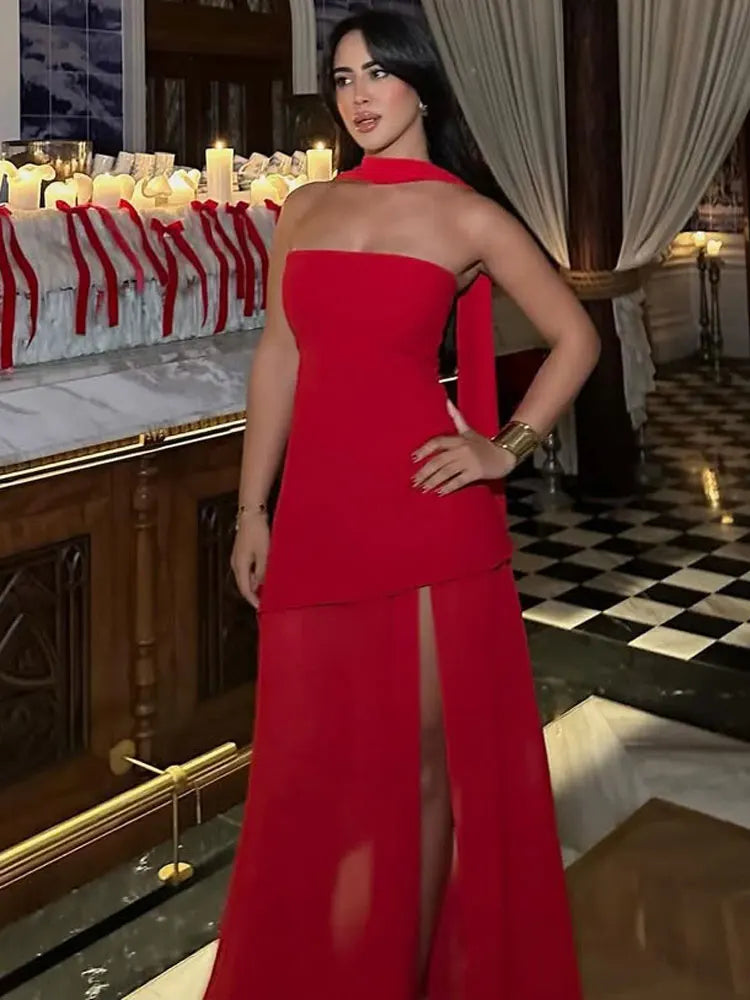 Summer Female With Ribbon Long Dress Elegant Mesh Backless Patchwork Slim Fashion Party Dress Gown Women's Bodycon Dress voguable