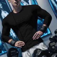 Spring Autumn New Fashion Round Neck Long Sleeve Patchwork Color Blocking T-Shirts Men's Clothing Sweatshirts Quick Drying Tops voguable