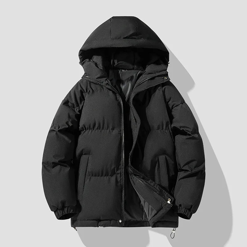 Autumn Winter New Men's Hooded Parkas Solid Warm Couple Jacket Outdoor Casual Outwear Coats Men Cotton Padded Sports Jackets voguable
