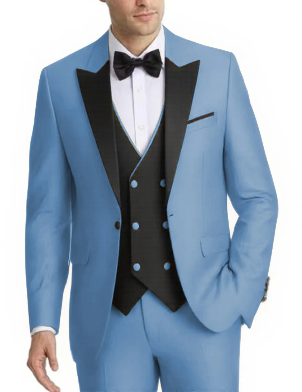 Voguable  Elegant 2-Piece Men's Tuxedo Suit Customized Blazer And Pants Set Fashionable Wedding Business Mens Suit voguable