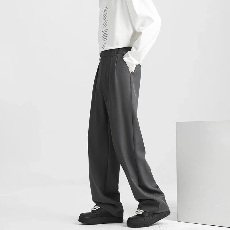 Men's Light Luxury Naples Slim-fit Suit Pants Casual Japanese Retro Premium Quality Elegant Popular Leisure Trousers 2026 Spring voguable