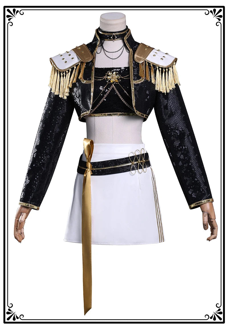 Black Golden Rumi Zoey Mira Cosplay Costume Wig Women Suit Halloween Party Role Playing Outfit voguable