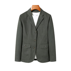Men's Premium Suit Jacket Spring Autumn Casual Workwear Pure Cotton Jacket Men's Korean Version Slim Fit Loose Plus Size Suit voguable