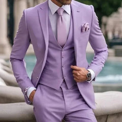 Voguable  XS-6XL New Blazer+Vest+Pants Men's Fashion Business Gentleman Professional Formal Dress  Version Banquet Dress Suit voguable