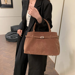 Velvet Big Top-handle Bags For Women Winter Latest Designer Handbags Luxury Pure Color Large Capacity Shopper Totes Female voguable