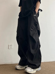 Voguable  Techwear Parachute Cargo Pants Men Hip Hop Wide Leg Trousers Male Quick Drying Streetwear Loose Oversize Korean Hip Hop voguable
