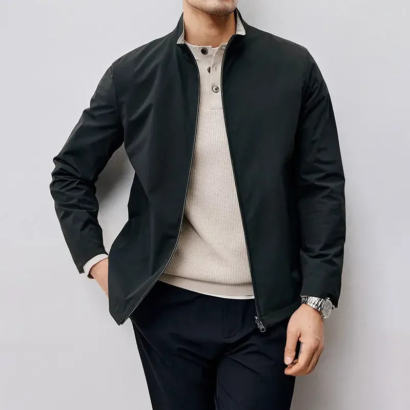 New Men Clothing Autumn Mens Jacket Business Casual 2024 Korean Fashion Luxury Stand Collar Jackets for Men Coats All-match Tops voguable
