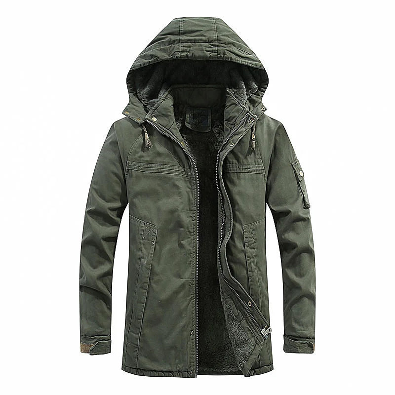 2023 Winter Men Jackets Fleece Warm Winbreaker Cotton padded Jackets Male Thicken Military Thermal Hooded jackets Clothing voguable