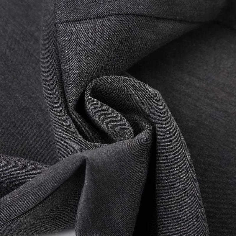 Voguable Low Waist Wide Leg Suit Pants Women Old Money Style Korean Fashion Baggy Trousers Female Office Wear Elegant Gray Pants voguable