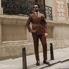 Classic Men Suits Business Tuxedos Design Pockets For Formal Groom Suit Peak Lapel Wedding Suit Blazer Pants 2 PCS Slim Fit voguable