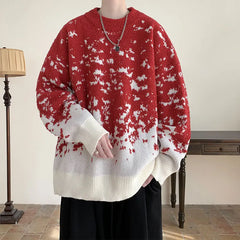 Christmas Sweater Men Vintage O Neck Pullover Knitted Warm Casual Sweatwear Woolen Mens Winter Outdoor Tops Xmas Sweaters 5XL gotmes-shop
