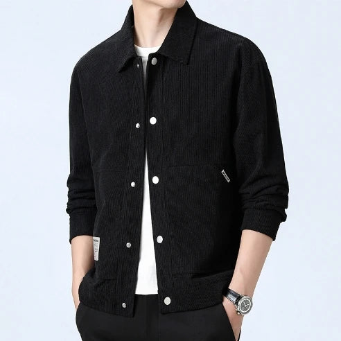 Voguable  High-end Men's Corduroy Jackets Autumn Winter Fashion Youth Trend Single Breasted Top Thick Quality Business Coat for Men M-5XL voguable