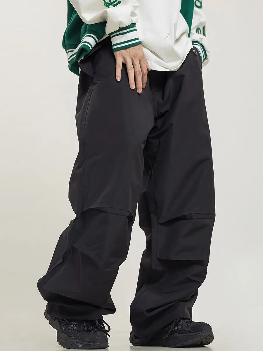 Voguable Parachute Pants Sport Men Baggy American Street Cargo Wide Leg Trousers Male Tracksuit Hip Hop Loose Casual Oversize voguable