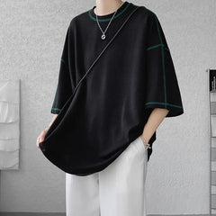 Summer Short Sleeve T-shirt Men Fashion Casual White Oversized T Shirt Men Streetwear Hip Hop Loose O-Neck Tshirt Mens Top S-2XL voguable