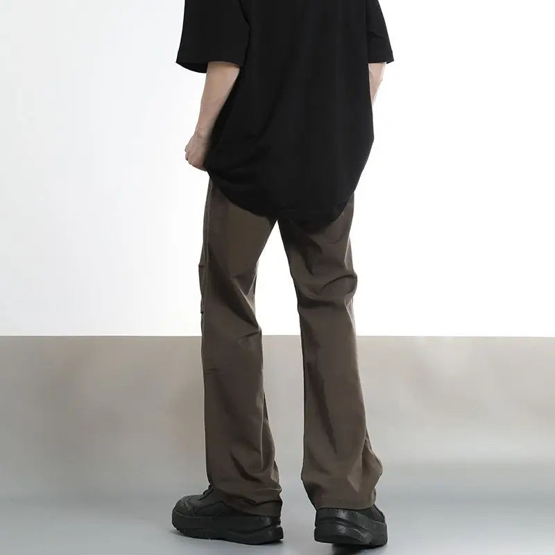 Voguable  American High Street Vibe Pants Men Women's Trendy Straight Tube Loose Micro Horn Floor Mop Pants Casual Versatile Long Trousers voguable