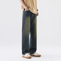 Blue Baggy Jeans Men Fashion Casual Retro Straight Jeans Men Streetwear Hip-hop Loose Vintage Jeans Mens Denim Trousers M-3XL voguable