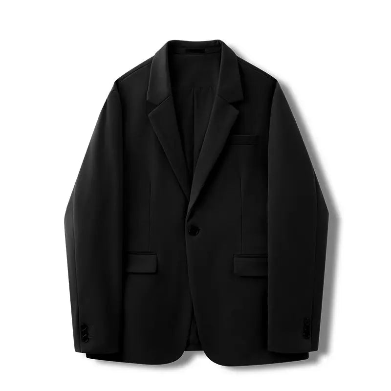 Simple Button Wooolen Coat Casual Wool Suit Jacket Men's Autumn Winter American High-end Business Casual Thick Wool Suit Top voguable