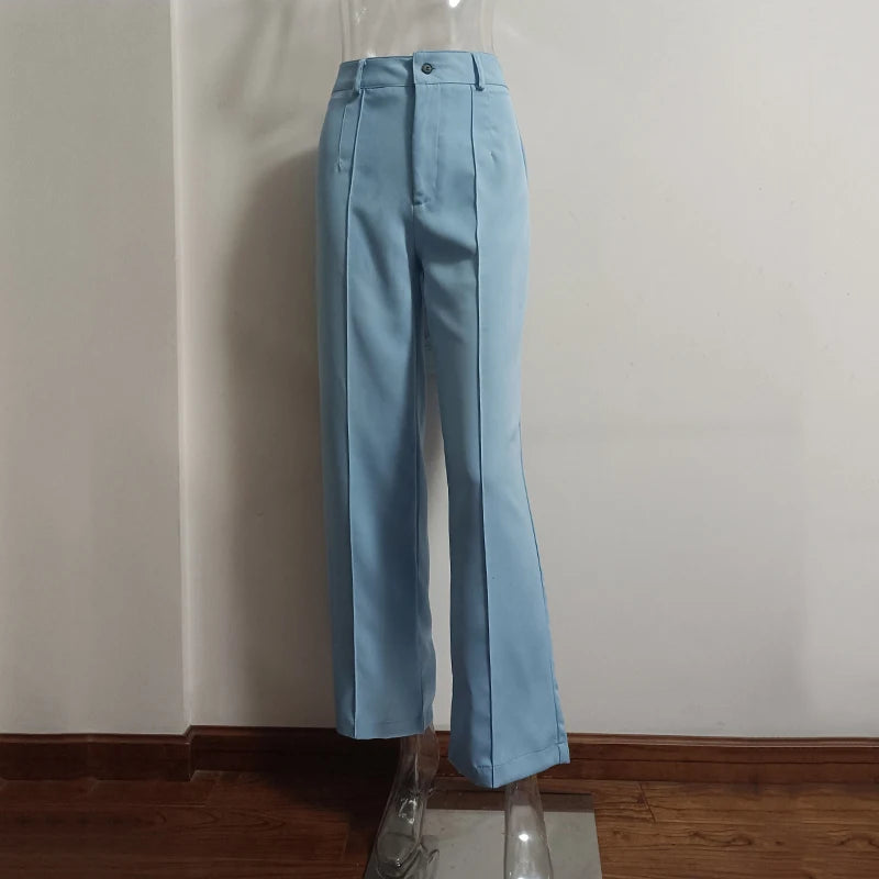 Ardm High Waisted Casual White Trousers Women Brown Stright Pants Office Lady Korean Style Women  Pantalones voguable