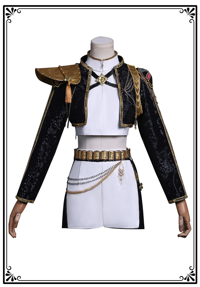 Black Golden Rumi Zoey Mira Cosplay Costume Wig Women Suit Halloween Party Role Playing Outfit voguable