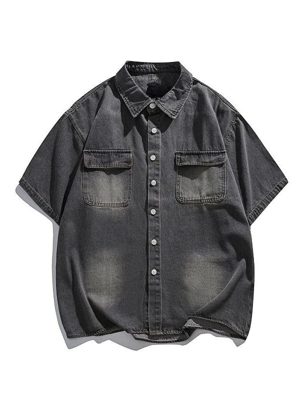 Voguable  Harajuku Subculture Short Sleeve T Shirt Men Street Fashion Casual Loose vintage Tops Daily Outfits Men Trendy  Coats New voguable