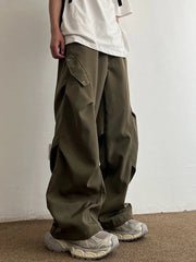 Voguable  Techwear Parachute Cargo Pants Men Hip Hop Wide Leg Trousers Male Quick Drying Streetwear Loose Oversize Korean Hip Hop voguable