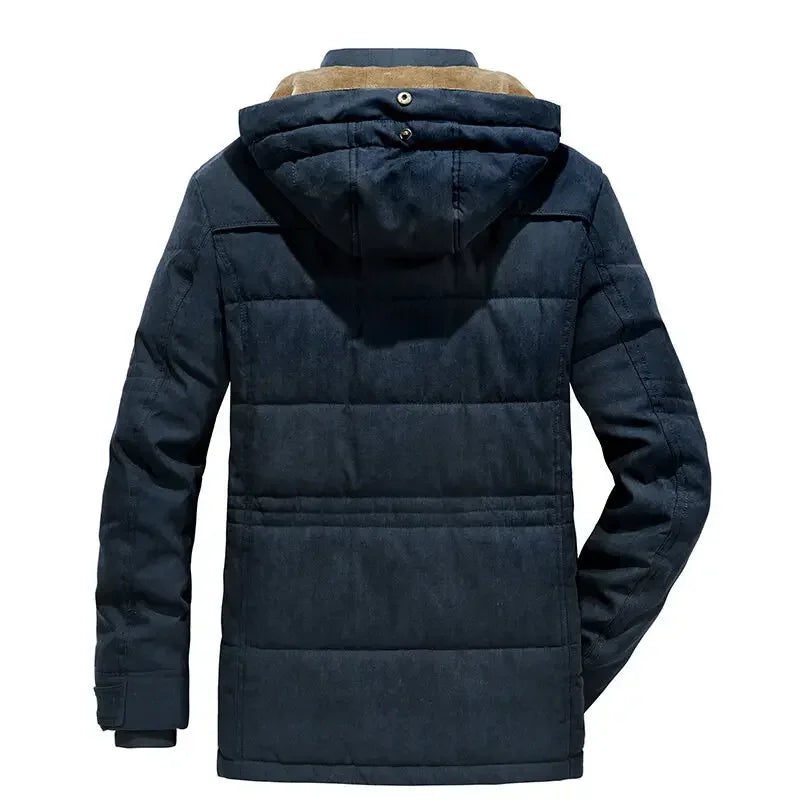 Men Outdoor Jacket Men New Hat Windbreakers Parka Waterproof Fleece Hooded Men's Coats Men's Leisure Velvet Thick Warm Coat voguable