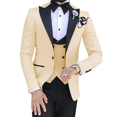 Voguable  Made Terno Slim Groom Tuxedos Wedding Men Suit Terno Masculino (Jacket+Pant+Vest) Mens's 3 Pieces Suits For Men voguable