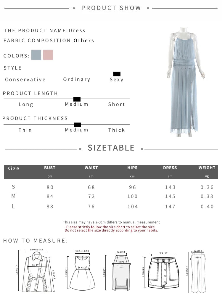 Voguable  Ruched Elegant Sling Dress Woman Low-Neck Backless Sleeveless High Splits Hem Birthday Party Y2K Style Long Bodycon voguable