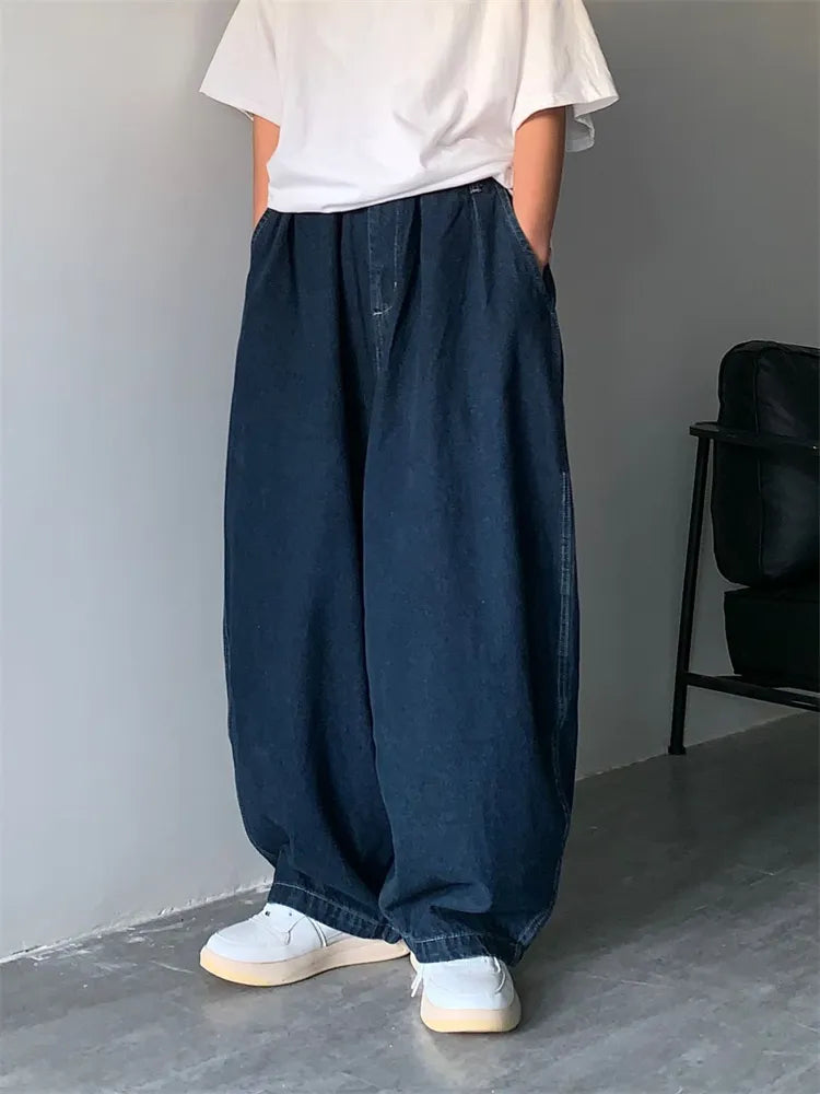 Straight Jeans Men Blue Loose Denim Trousers Neutral Y2K Jean Streetwear Casual Wide Jeans Mans Women Pants men Baggy men jeans voguable