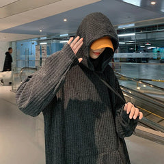 Sweater Men Spring Autumn Men's Hooded Sweater Casual Pullover Warm Knitted Sweatercoat Pull Homme Plus Size 3XL Streetwear voguable