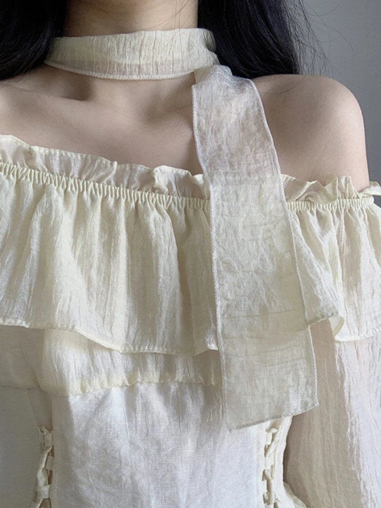 Voguable Summer Elegant Vintage Mini Dress Women Long Sleeve Outwear Party Formal Dress Office Lady Fairy Korean Dress Chic Fashion voguable