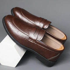 Voguable  Lightweight Mens Loafers Summer Solid Color Round Toe Non Slip Comfort Casual Shoes Breathable Driving Office Black Beige voguable
