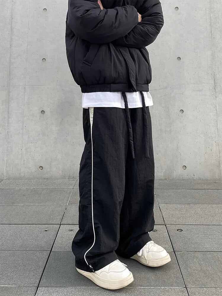 Y2K Men Streetwear Chic Cargo Korean Harajuku Casual Parachute Tech Pants for Women Sweatpants Wide Leg Joggers Trousers Clothes voguable
