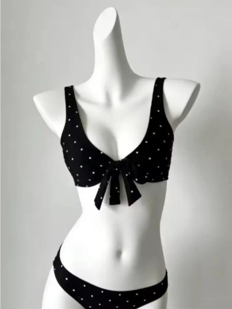 Voguable  Fairy Sweet High Waist 4-Piece Split Bikini Set For Women Print Trendy Swimwear Chic Beach Vacation Summer Party Fashion voguable