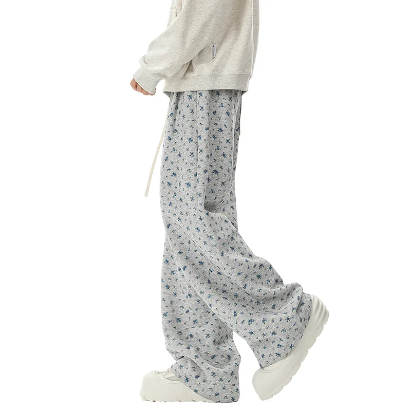 Printed Casual Pants Men Fashion Oversized Wide Leg Pants Men Streetwear Hip-hop Loose Straight Pants Mens Joggers Trousers voguable