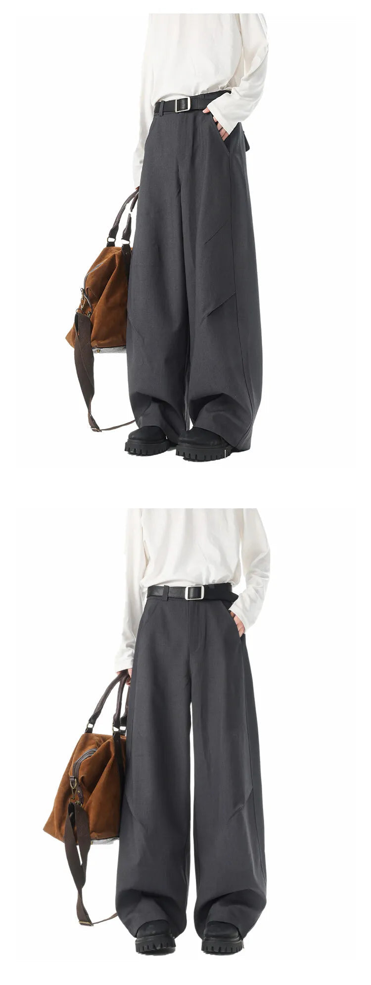 New Pants Men Fashion Casual Solid High Street Simple Hip-hop Wide Leg Trousers All-match Korean Style Loose Temperament College voguable