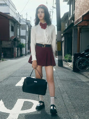 Fashion Solid Gray Pleated Short Skirt 2025 New Spring Summer High Waist A-line Women Skirts College Style Sweet Woman Clothing voguable