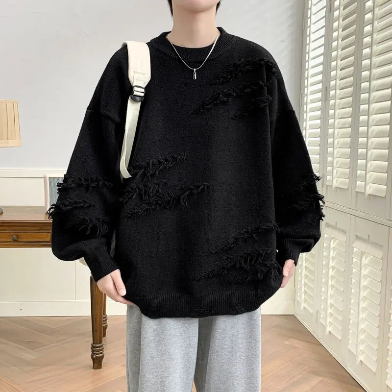 Winter Sweaters Men Warm Fashion Casual Knitted Pullovers Men Streetwear Loose Long Sleeved Sweaters Mens Jumper Clothes M-4XL voguable