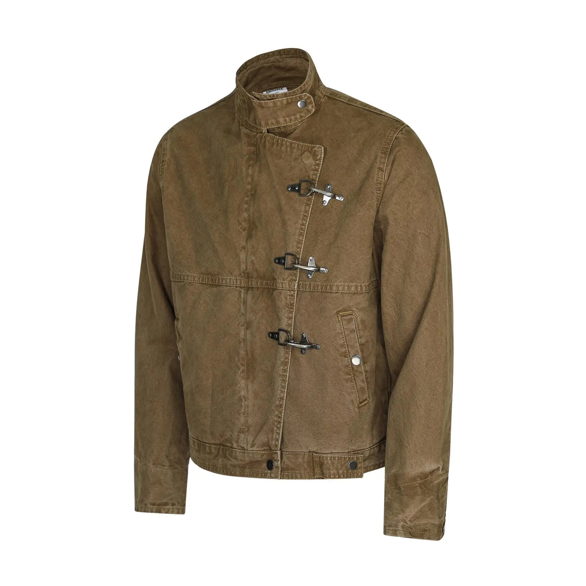 Men's Spring Autumn Deconstructed Splicing Design Jacket 2025 New Retro Workwear Short Men's Trendy High-end Jacket Aesthetic voguable