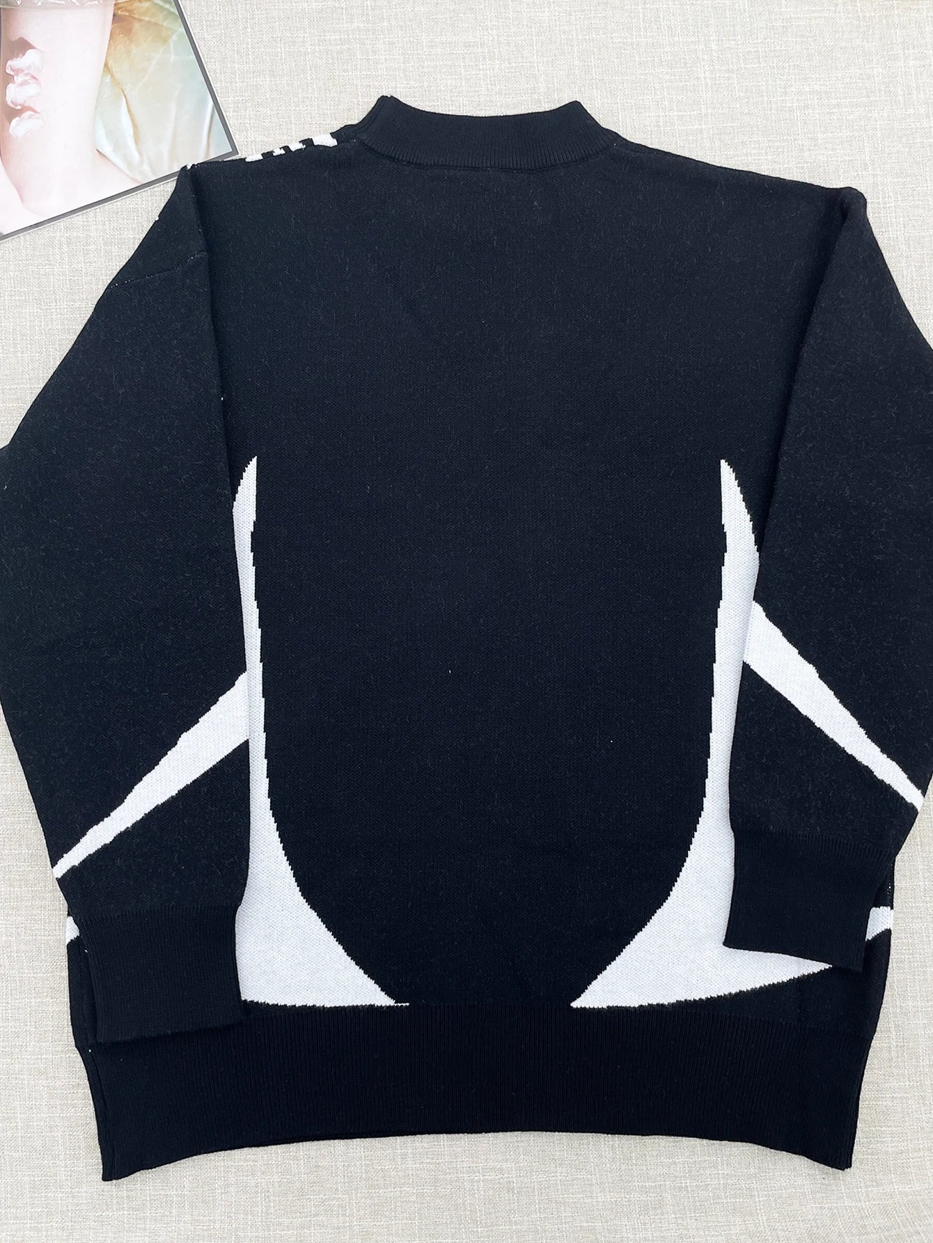 Y2k Men's Hip Hop Knitted Sweater Gothic Print Graphic Pullover 2024 Autumn Harajuku Streetwear Cotton Vintage Oversized Sweater voguable